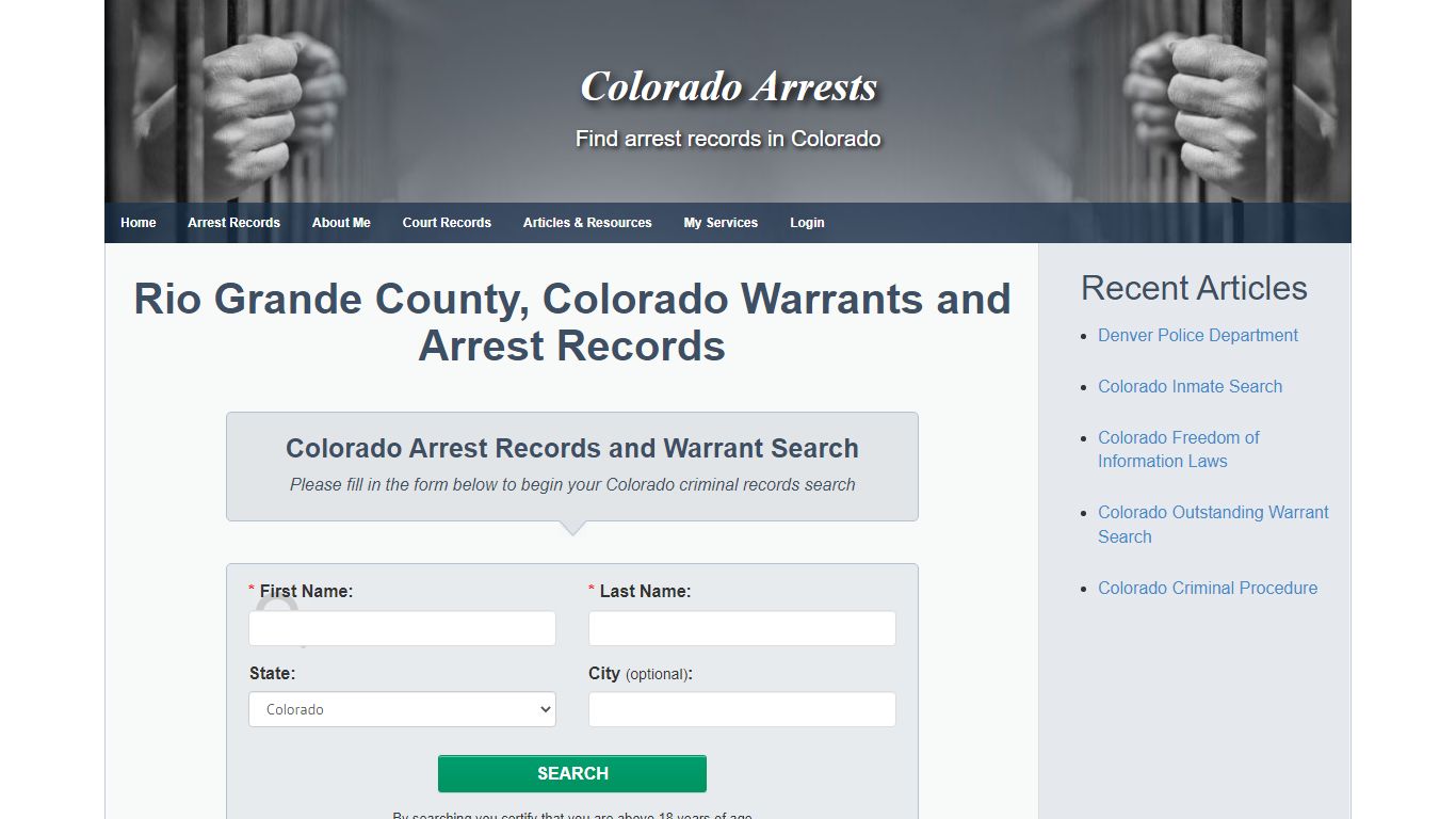 Rio Grande County, Colorado Warrants and Arrest Records